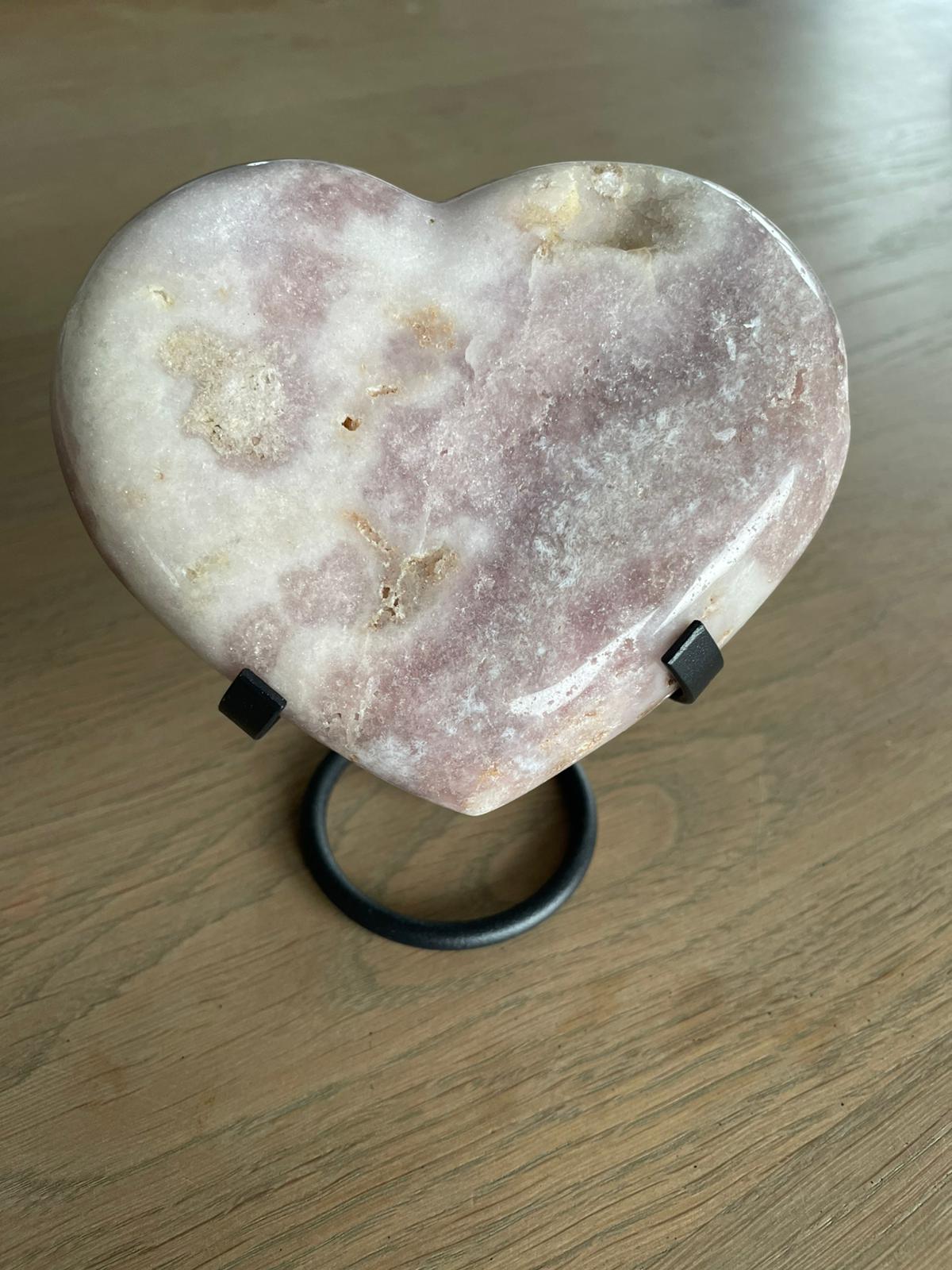 Roze amethist hart