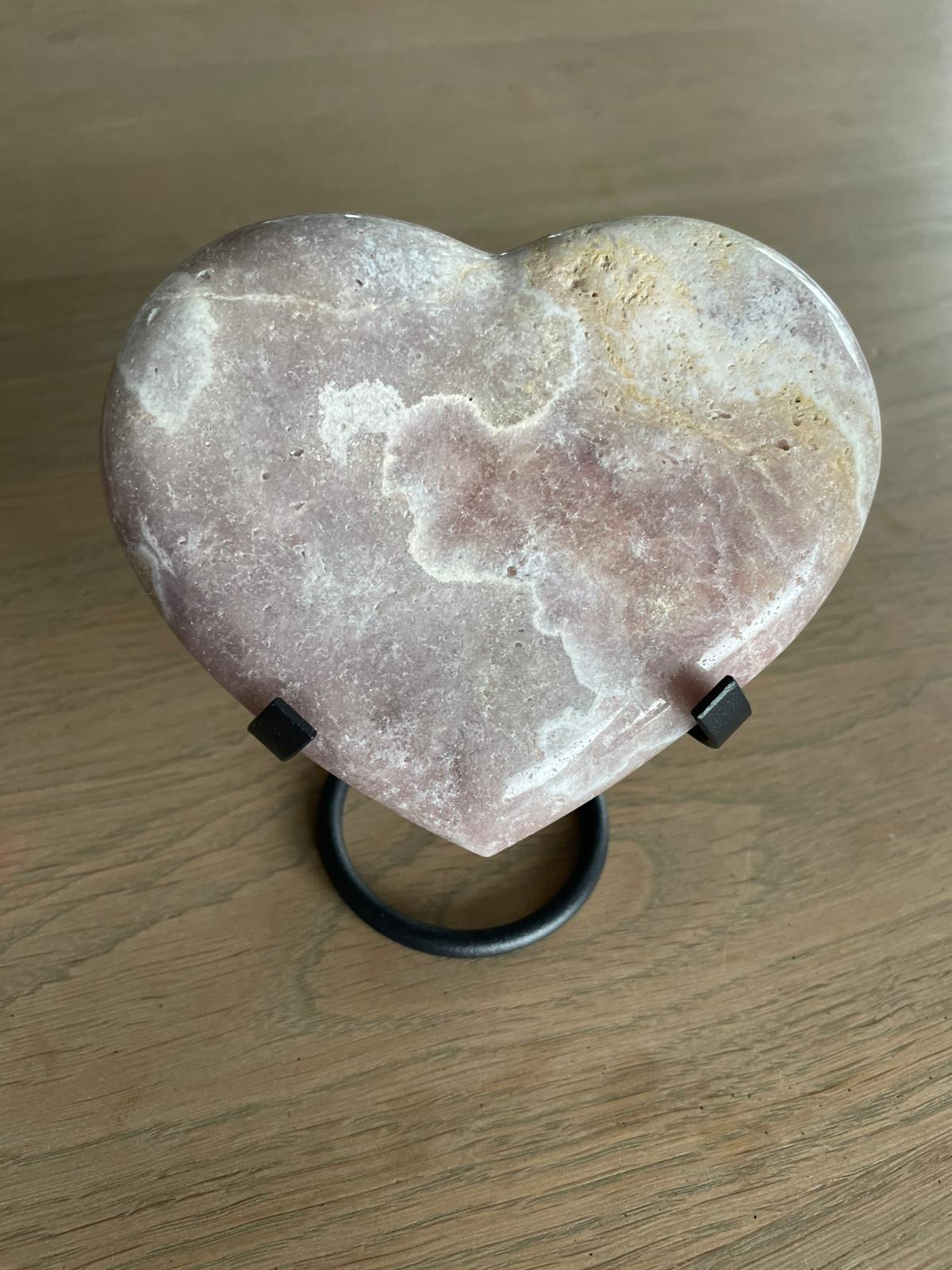 Roze amethist hart
