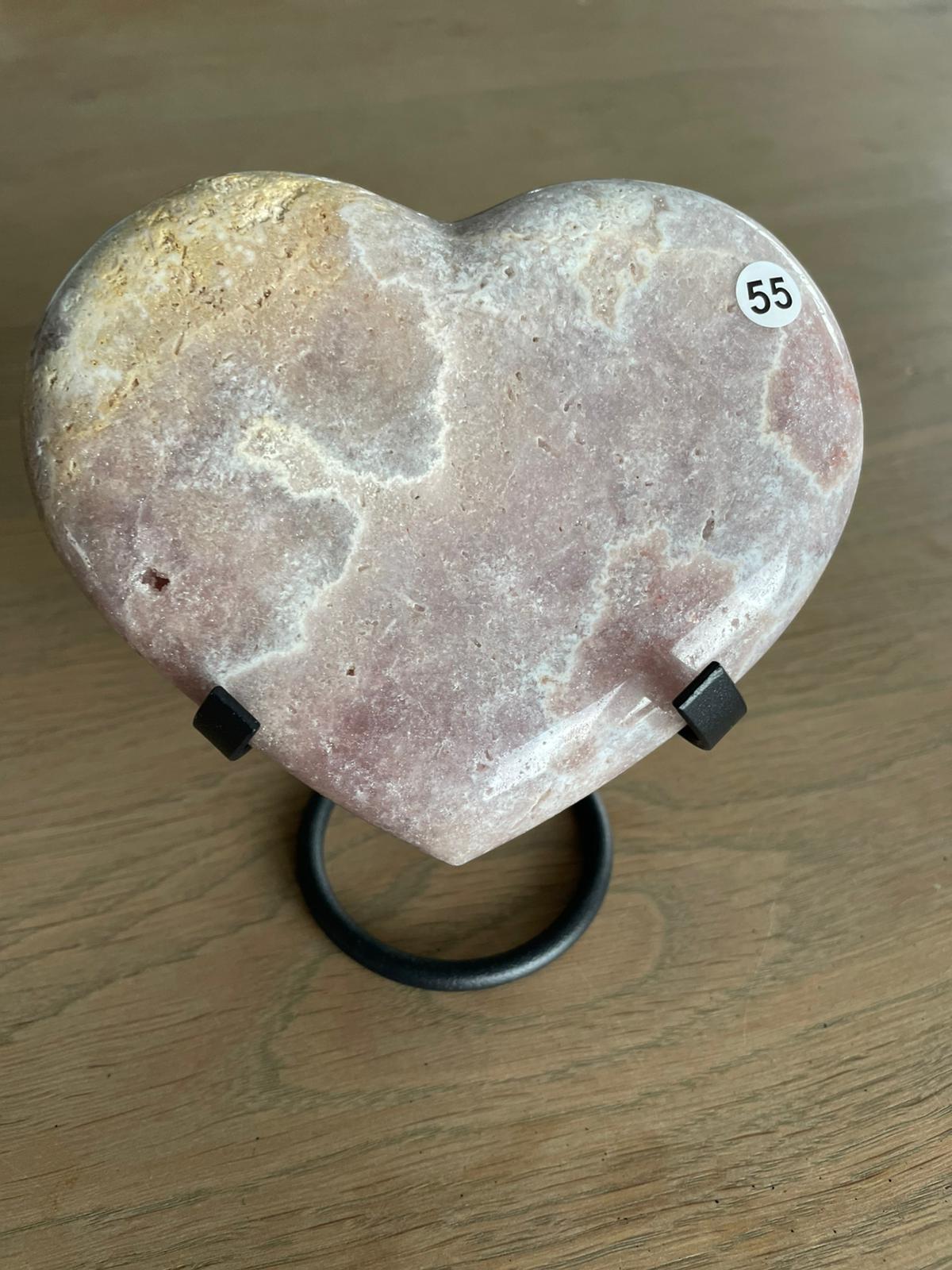 Roze amethist hart