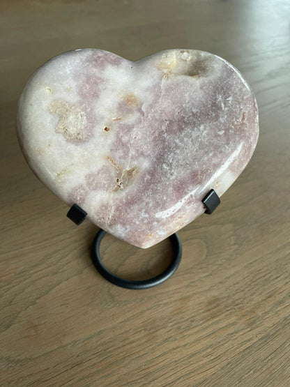 Roze amethist hart
