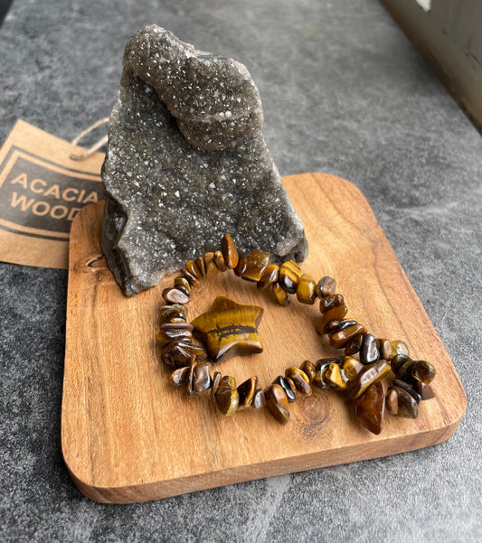 Amethist/tijger oog set