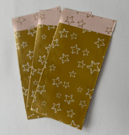 Cadeauzak gouden sterren