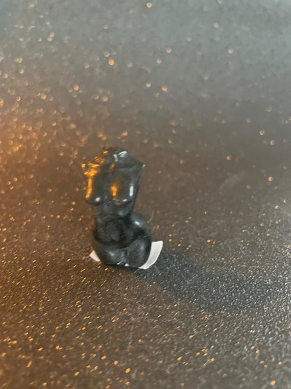 Body obsidiaan met zilver flash